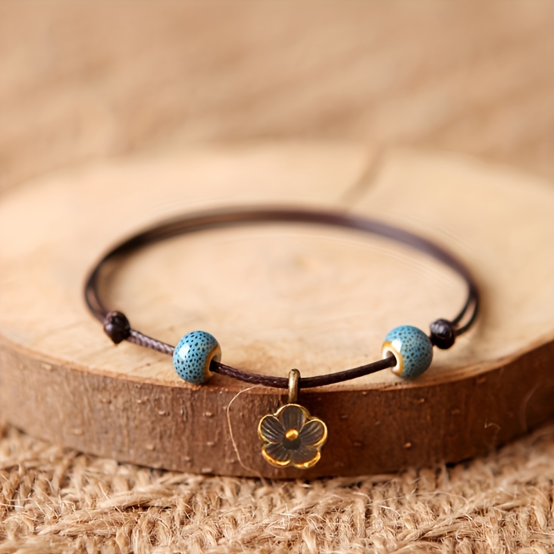 String Of Pearls Plant - Beaded Ceramic Bracelet String For Women