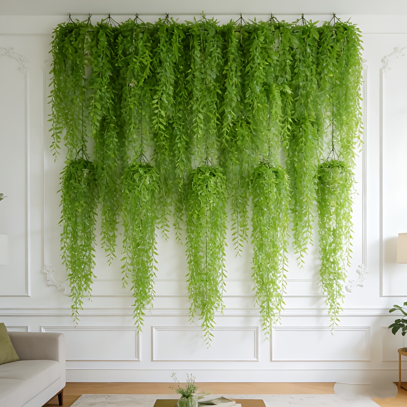 String Of Pearls Plant - 10-Pack Spring Artificial Hanging Eucalyptus Ivy