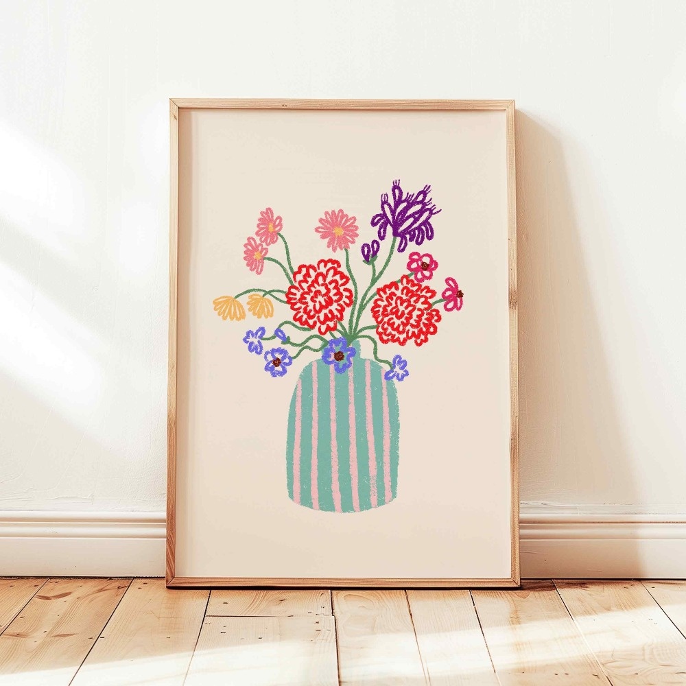 Frameless,1pc Retro Beige Flor - Plant Parenting recension och pris