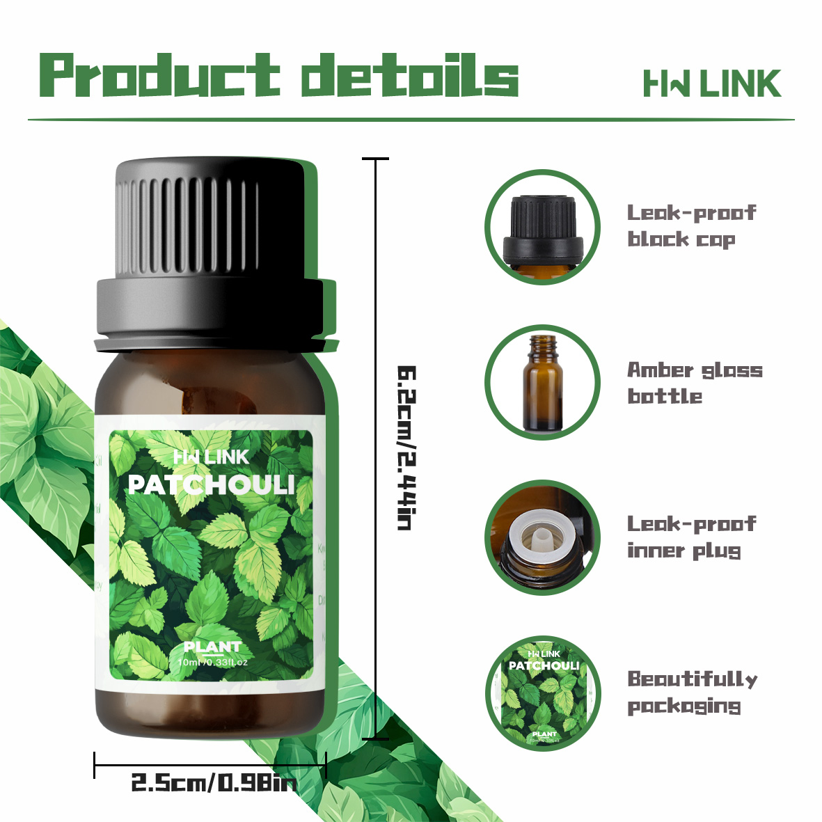 10ml Patchouli Essential Oils  - Plant Parenting recension och pris