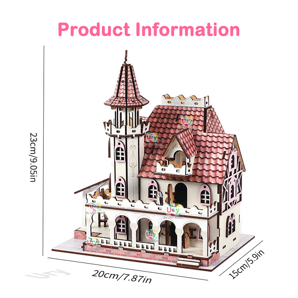 URY 3D Wooden Puzzle Medieval  - Philodendron Pink Princess recension och pris