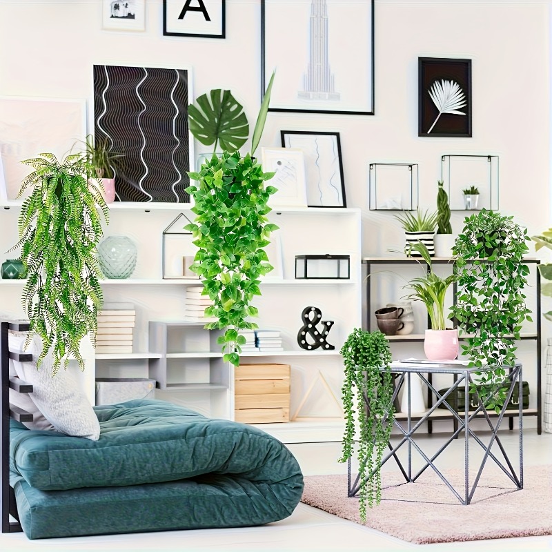 4pcs Hanging Greenery Set Real - String Of Pearls Plant recension och pris